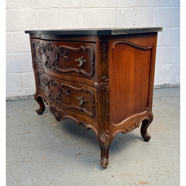 Chippendale Ornamental Antique Dresser With Slate Top For Sale - Image 3 of 7