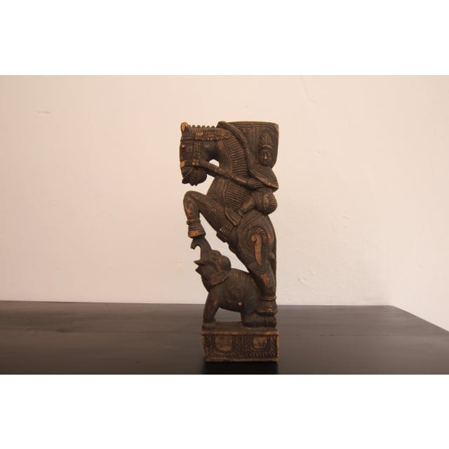 19th Century Indian Carved Wood Object For Sale - Image 6 of 16