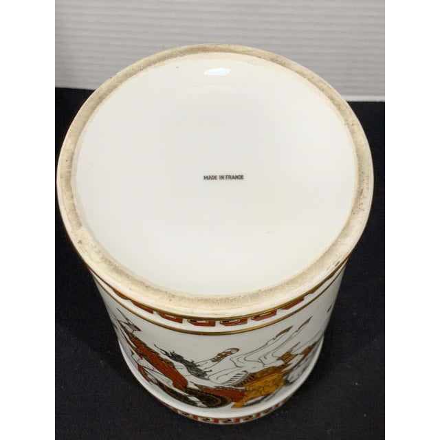French Early 20th Century French Greek Revival Porcelain Apothecary Jar For Sale - Image 3 of 10