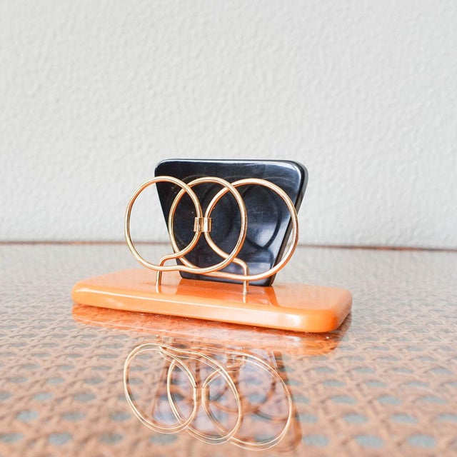 Metal Art Deco German Desk Set, 1940s, Set of 4 For Sale - Image 7 of 18