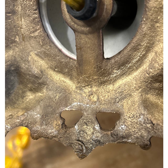 Mid 20th Century Mid-Century Japanese Moriage Porcelain & Brass Lamps - A Pair For Sale - Image 10 of 13