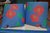 1980s Michael Thomas White Wood Framed Loveseat Sofa W/ Vibrant Blue & Red Poppies Upholstery For Sale - Image 15 of 18