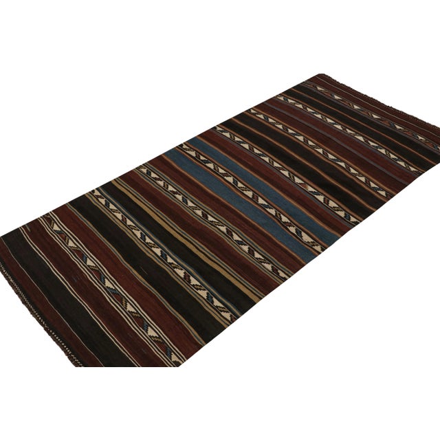 Rug & Kilim 1950s Vintage Shahsavan Persian Kilim in Beige, Brown & Blue by Rug & Kilim For Sale - Image 4 of 8