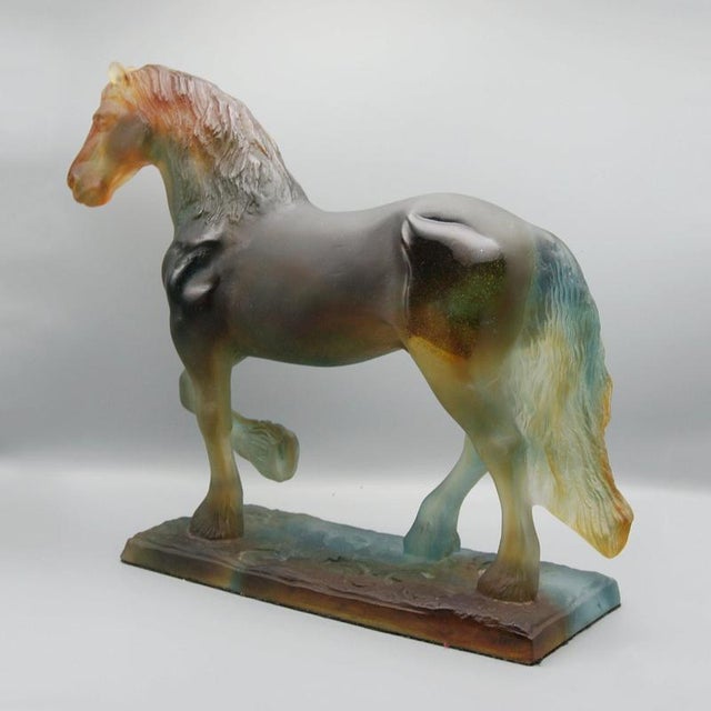 Blue Hadrien Horse from Daum after Jean-François Leroy For Sale - Image 8 of 10
