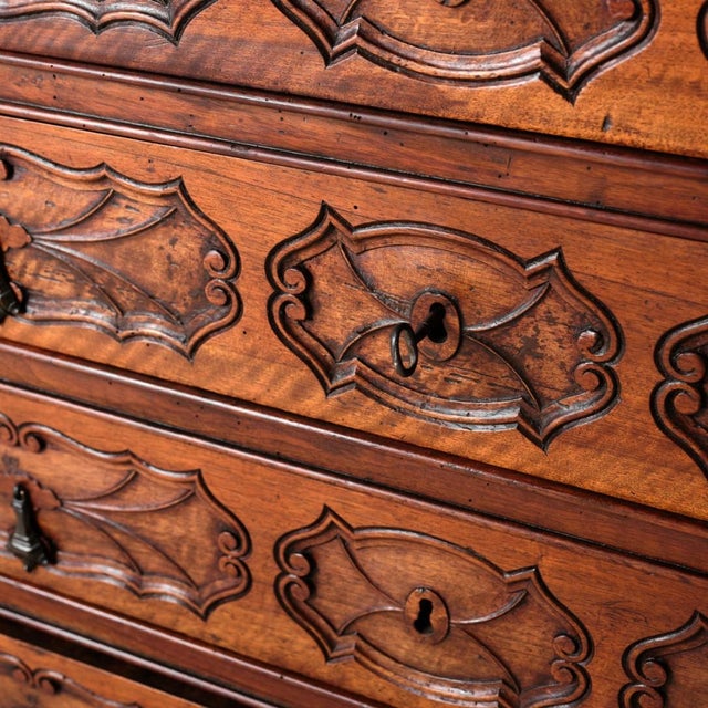 Wood 19th Century French Walnut Chest of Drawers For Sale - Image 7 of 8