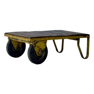 Vintage Industrial Factory Cart Coffee Table, 1970 For Sale