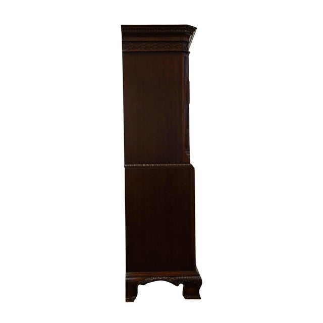 Universal Furniture Banded Mahogany Biedermeier Traditional Victorian Style 45" Chest on Chest 609150 For Sale - Image 12 of 14