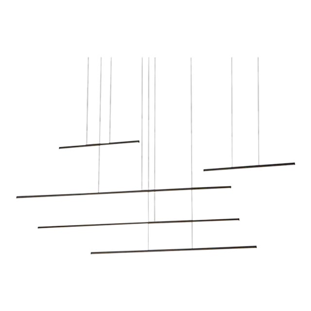 Modern Sleek Chandelier Light For Sale