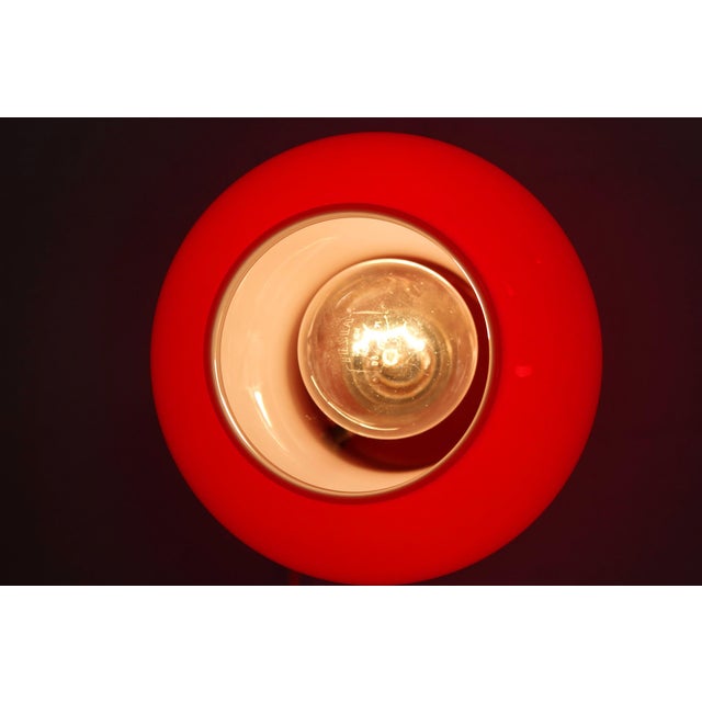 Vintage Red Glass Table Lamp attributed to Štěpán Tabery, Former Czechoslovakia, 1970s For Sale - Image 6 of 8