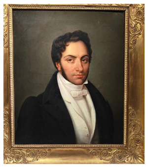 Empire Period Artist, Portrait, 1800, Oil Painting, Framed