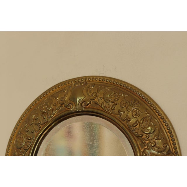 Gold Mid-Century Swedish Brass Double Arm Sconces with Mirrors, Set of 2 For Sale - Image 8 of 13