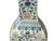 Vintage Oriental Porcelain White Blue Pink Color Flower Bats Graphic Art Vase For Sale - Image 9 of 10