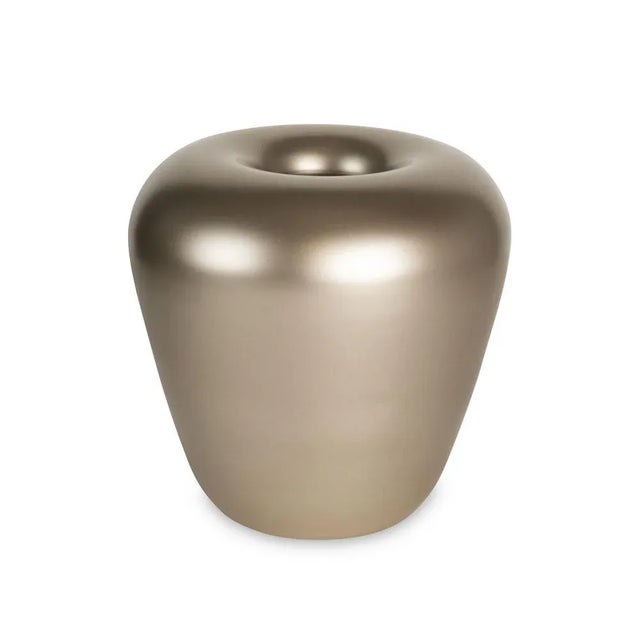 Vase Bean #2 in Glass, Pearly Beige Gold Finish from VGnewtrend For Sale - Image 4 of 4