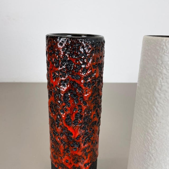 Fat Lava Pottery Vases from Jopeko, Germany, 1970s, Set of 2 For Sale - Image 6 of 18