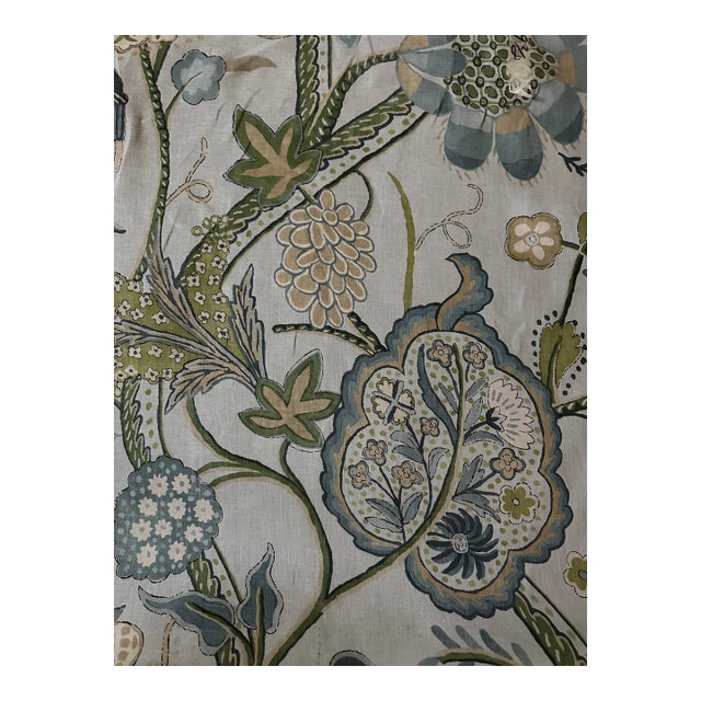 Thibaut Windsor Fabric in Spa Blue 9 2/8 Yards For Sale