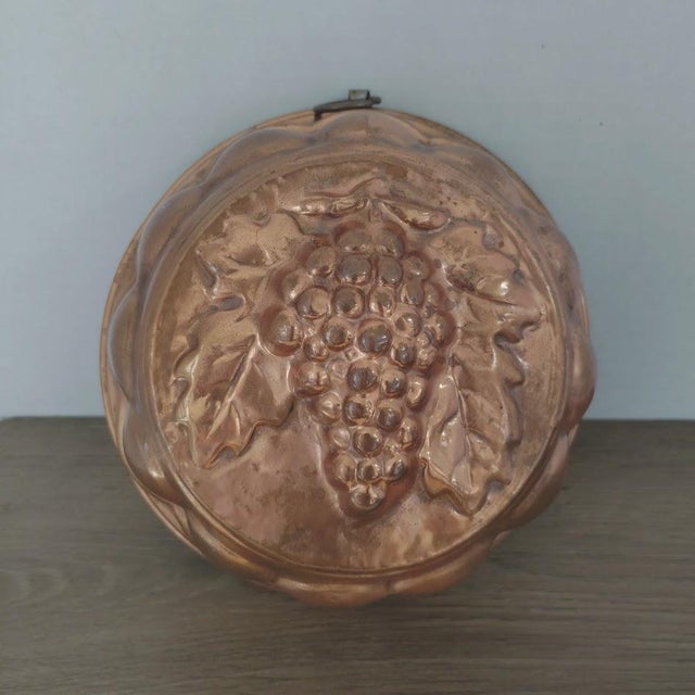 Crafted in Italy between 1960-1969. Solid high-quality copper. Tin lined for food safety. Scalloped Sides. Wall hanging...