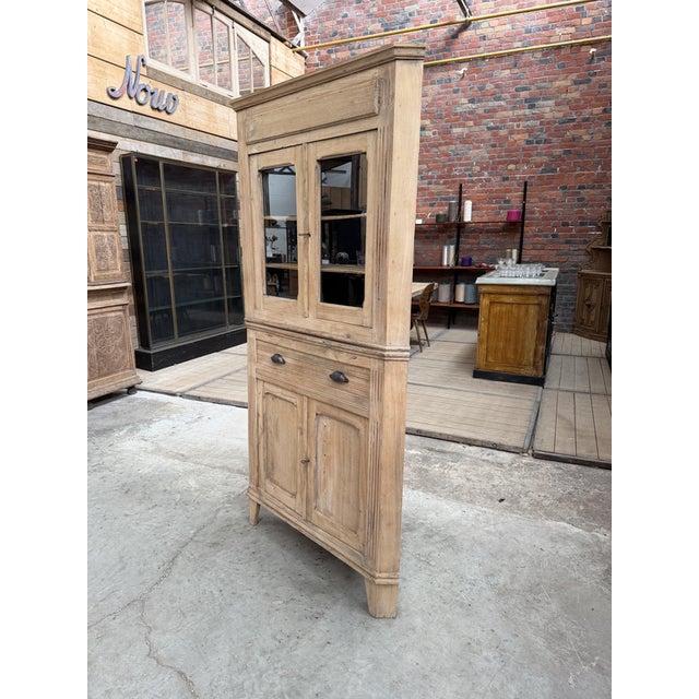 20th Century Elm Corner Cabinet, 1950s For Sale - Image 3 of 14