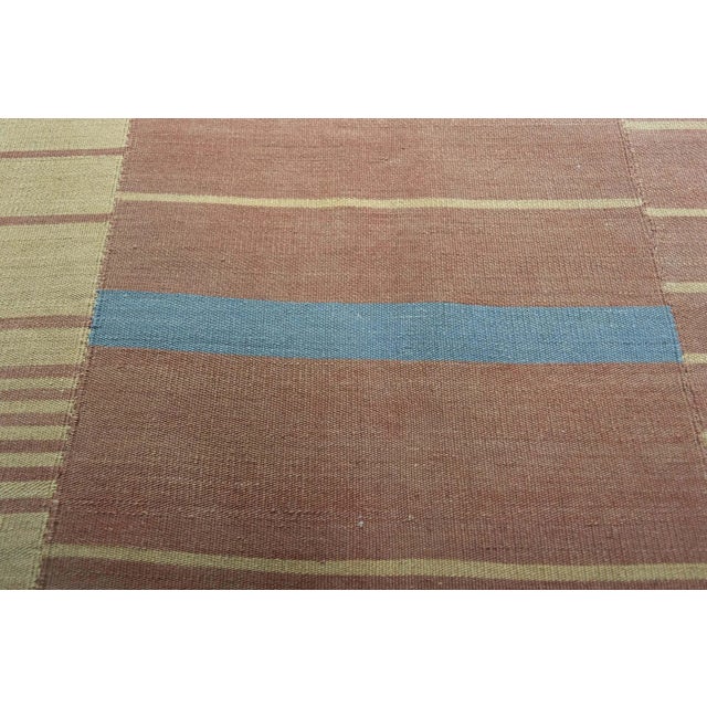 Handwoven Kilim Rug in Wool For Sale - Image 5 of 9