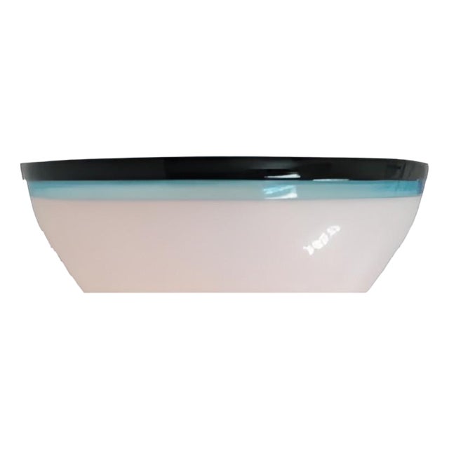 Glass Suspension Light, Black and Azzurro - Pie in the Sky by Oggetti For Sale