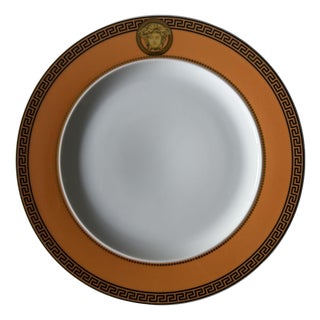 Color Orange Salad Dessert Plate by Versace for Rosenthal, 1990 For Sale