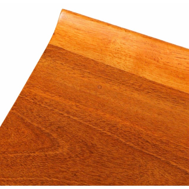 Mid 20th Century Danish Modern Style Teak and Brass Coffee Table, Mid-20th Century For Sale - Image 5 of 7