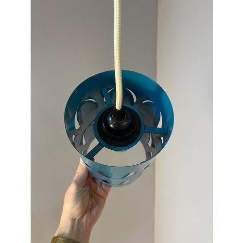 Hanging Lamp in Turquoise Metal from Raak Amsterdam For Sale - Image 9 of 11