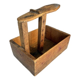 Early 20th Century Pine Shoe Shine Box For Sale