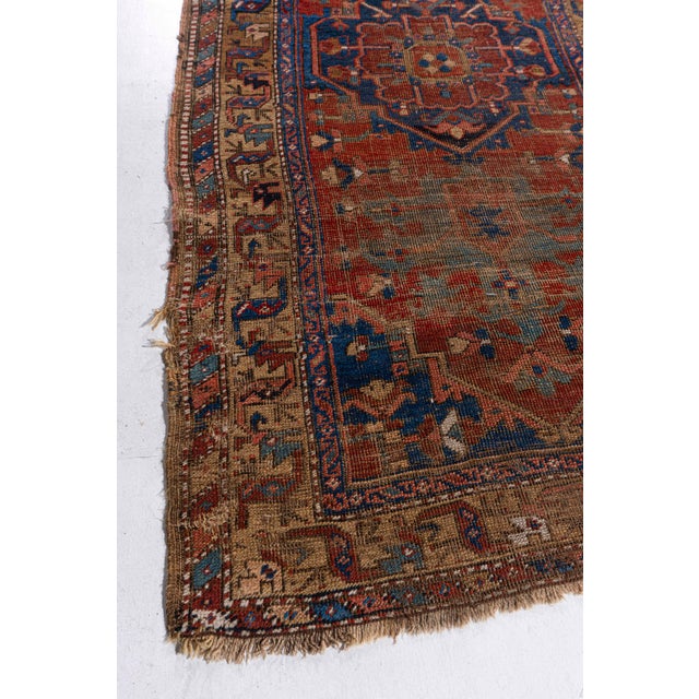 Red Antique Circa 1890 Red Hand Knotted Oriental Runner 3ft 3in X 11ft For Sale - Image 8 of 13