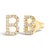 Expertly crafted to symbolize individuality and grace, this exquisite "B" initial stud earring is fashioned from radiant...