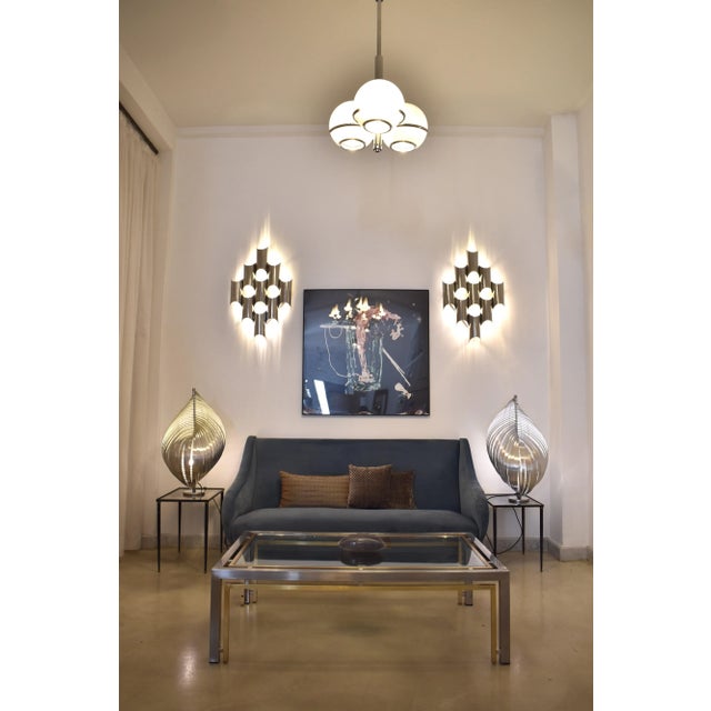 Chrome Pair of Sculptural Chrome Tubular Wall Sconces by Reggiani, Italy, 1970s For Sale - Image 8 of 8