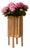Solid Wood Slatted Planter Box, 9 X 9 X 24 For Sale