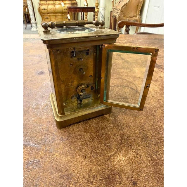 French Late 19th Century Carriage Clock, Brass Case, Circa 1890 For Sale - Image 15 of 18
