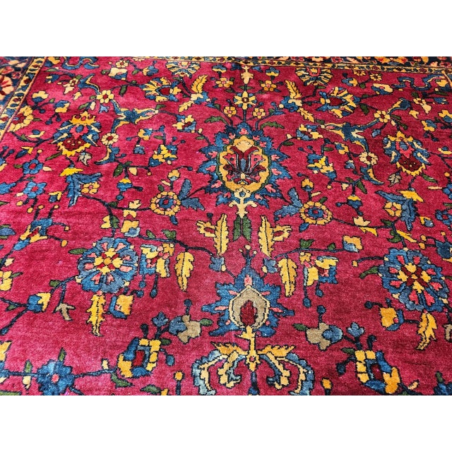 Antique Persian 'Manchester' Kashan Gallery Rug, Wool, Allover Floral Design For Sale - Image 4 of 12