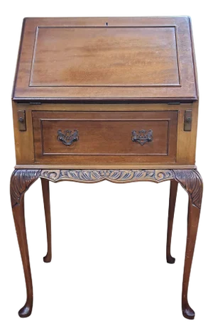 1930s Edwardian Mahogany English Ladies Writing Bureau