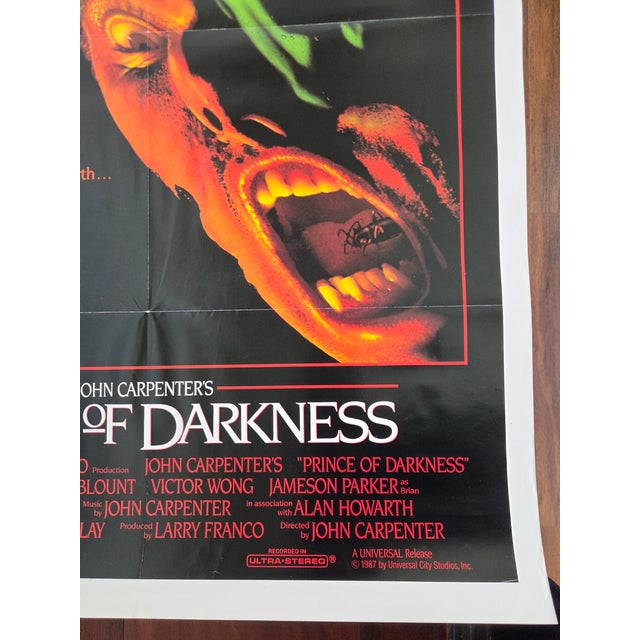 Red Vintage Horror John Carpenter's Prince of Darkness Original One Sheet Movie Poster For Sale - Image 8 of 11
