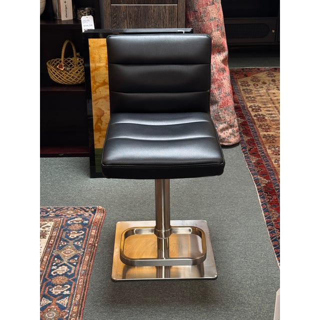 Modern Zuri Furniture Lush Adjustable Swivel Bar Stool For Sale - Image 3 of 13