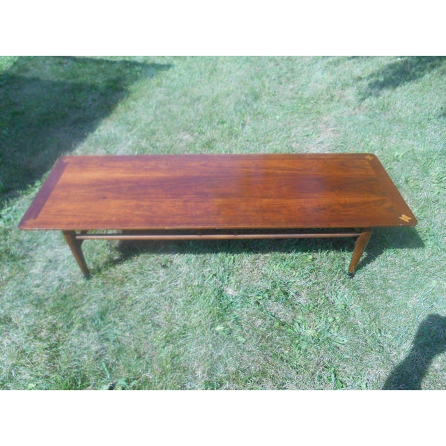 1960s Vintage Lane Walnut Surfboard Coffee Table Chairish