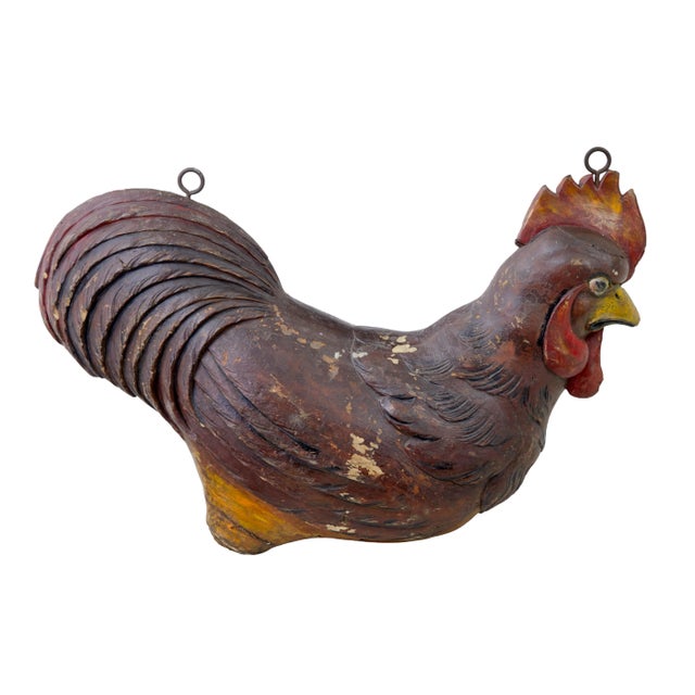 French 19th century carved solid wood rooster shop display circa 1880. Here we have a rare item which is likely to be a...
