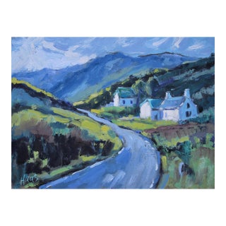Modern Impressionist Landscape Oil Painting Highlands For Sale