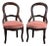 Antique Pair Victorian Walnut Balloon Back Side Chairs For Sale