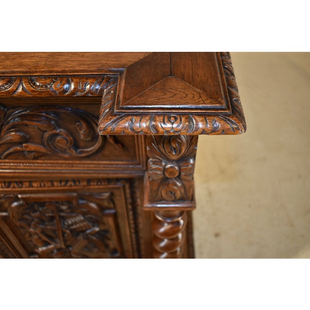 Wood 19th Century French Oak Buffet For Sale - Image 7 of 10