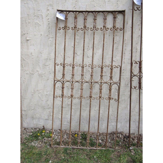 Antique Victorian Iron Gate Architectural Salvage Door For Sale In Philadelphia - Image 6 of 7