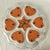 Large Artist Signed Enamel Over Terracotta Hand Painted Flower Shaped Floral Party Serving Platter For Sale - Image 4 of 6