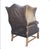 Contemporary Vintage Rose Tarlow Style Leather Wingback Armchair, Circa 1960 For Sale - Image 3 of 12