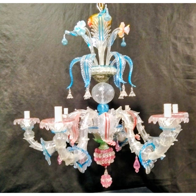 Murano Glass Chandelier, 1950s For Sale - Image 14 of 14