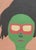 Portraiture "Greenman Finehair", Acrylic on Canvas Painting by David Akolo For Sale - Image 3 of 3