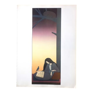 Vintage Signed/Titled Will Barnet Lithograph "The Caller" For Sale