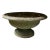 Antique Cast Iron Garden Urn With Aged Patina-Green For Sale