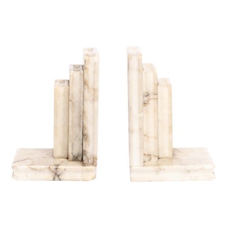 1930s Marble Bookends - a Pair For Sale