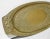 Heavy cast Brass Arts and Crafts brass tray. Berry leaves in a geometrical pattern around the bowl and long oval shallow...